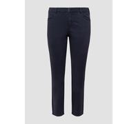 Gewaschene Hose im Slim Fit aus Baumwollsatin 46 blau 2166523.5959.46