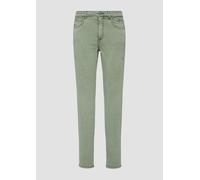 Gewaschene Hose im Slim Fit aus Baumwollsatin 46 Grün 2161597.7369.46