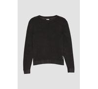 Gewaschener Strickpullover mit Logo-Detail 134/140 schwarz 2153243.9999.134_140