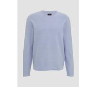 Gewaschener Strickpullover mit Rollkante M blau 2166182.5320.M