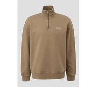 Gewaschener Sweat-Troyer mit Brustprint M braun 2171856.8482.M