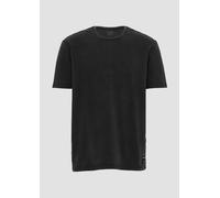 Gewaschenes Basic-T-Shirt aus weichem Heavy Jersey S schwarz 2167430.9999.S