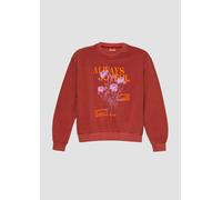 Gewaschenes Oversized-Sweatshirt mit Neon-Print 158/164 rot 2152808.3833.158_164