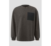Gewaschenes Sweatshirt mit Kontrast-Detail M schwarz 2172415.9999.M