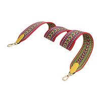 Gewebte Baumwolle Geldbörse Strap Breite Geldbörse Straps Ersatz Crossbody Ethnic Style Multicolor Crossbody Straps für Geldbörse mit Gold Clasps Gelb