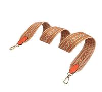 Gewebte Baumwolle Geldbörse Strap Breite Geldbörse Straps Ersatz Crossbody Multicolor Ethnic Style Umhängegurte für Geldbörse mit goldenen Verschlüssen Orange