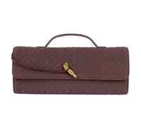 Gewebte Geldbörse für Damen, Abendtasche, Clutch, gewebtes Leder, Umhängetasche, formelle Abendtasche, Gewebtes Wildleder