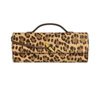 Gewebte Geldbörse für Damen, Abendtasche, Clutch, gewebtes Leder, Umhängetasche, formelle Abendtasche, braun, Small