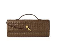 Gewebte Geldbörse für Damen, Abendtasche, Clutch, gewebtes Leder, Umhängetasche, formelle Abendtasche, Pinus gewebtes Leder