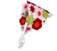 Gewebter Haarschal, gehäkelt, Bohemian-Stil, leichtes Dreiecksfeld für Damen, Sommer-Krawatte für Reisen, schönes Festivaloutfit.