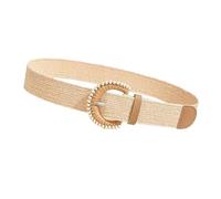 Gewebter Stroh-Taillengürtel für Strand, Tanzen, Party, heißes Mädchen, Körperschmuck, Festival, Modegürtel, Weiß, One Size