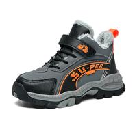 Geymxzik Kinder Winterschuhe Warm Gefütterte Winterboots Jungen Mädchen Trekkingschuhe Schneestiefel Baumwollschuhe Outdoor rutschfest mit Klettverschluss, 39EU