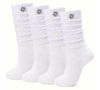 Geyoga 2 Paar Trachtensocken Herren Dirndl Socken Damen | Trachtenstrümpfe mit Edelweiß-Pin, Dirndlstrümpfe, Oktoberfestsocken, Kniestrümpfe für Lederhose Dirndl