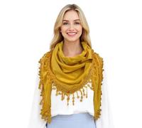 GFM® Dreieckstuch aus Jersey, mit Spitze und Quasten (TRI-PLN)