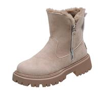 GFPGNDFHG 2024 Damen Gummistiefel Stiefeletten Ohne Absatz Stiefel Beige Gummistiefeletten Trachtenschuhe Boots