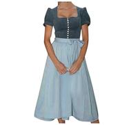 GFPGNDFHG Dirndl Damen Midi Trachtenkleid Rot Mini 50 Trachtenrock Knielang Schlicht 52 Kostüm