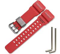 GG-1000 Resin Replacement Strap Compatible with Casio Master of G MUDMASTER GG-1000-1A3JF Mens GG-1000-1A5CR GG-1000-1A3J GWG-100-1A8JF Wristband Bracelet (Red Blackbuckle)