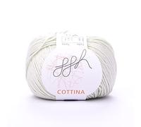 ggh Cottina - 100% Baumwolle - Lauflänge 140m auf 50g - Wolle zum Stricken oder Häkeln Farbe 038 - Blasses Lindgrün