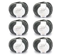 ggh Husky Box - 6 Knäuel - dicke Wolle aus Schurwolle - gegeignet zum Stricken oder Häkeln - Farbe 002-Anthrazit meliert