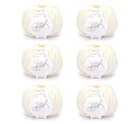 ggh Husky Box - 6 Knäuel - dicke Wolle aus Schurwolle - gegeignet zum Stricken oder Häkeln - Farbe 004 - Wollweiß