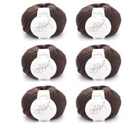ggh Husky Box - 6 Knäuel - dicke Wolle aus Schurwolle - gegeignet zum Stricken oder Häkeln - Farbe 006 - Schokolade