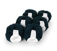 ggh Husky Box - 6 Knäuel - dicke Wolle aus Schurwolle - gegeignet zum Stricken oder Häkeln - Farbe 025 - Tiefes Blaugrün