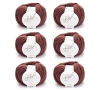 ggh Husky Box - 6 Knäuel - dicke Wolle aus Schurwolle - gegeignet zum Stricken oder Häkeln - Farbe 038 - Sequoiabraun