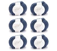 ggh Husky Box - 6 Knäuel - dicke Wolle aus Schurwolle - gegeignet zum Stricken oder Häkeln - Farbe 042 - Ozeanblau