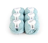 ggh Husky Box - 6 Knäuel - dicke Wolle aus Schurwolle - gegeignet zum Stricken oder Häkeln - Farbe 047 - Mintgrün