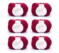 ggh Husky Box - 6 Knäuel - dicke Wolle aus Schurwolle - gegeignet zum Stricken oder Häkeln - Farbe 053 - Purpurrot