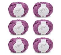 ggh Husky Box - 6 Knäuel - dicke Wolle aus Schurwolle - gegeignet zum Stricken oder Häkeln - Farbe 056 - Orchidee