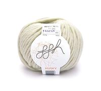 ggh Husky | Schurwolle Mischung | 50g Wolle zum Stricken oder Häkeln | Dicke Wolle | Farbe 028 - Marmorgrau