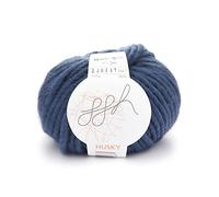 ggh Husky | Schurwolle Mischung | 50g Wolle zum Stricken oder Häkeln | Dicke Wolle | Farbe 042 - Ozeanblau
