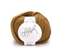 ggh Husky | Schurwolle Mischung | 50g Wolle zum Stricken oder Häkeln | Dicke Wolle | Farbe 044 - Curry