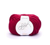ggh Husky | Schurwolle Mischung | 50g Wolle zum Stricken oder Häkeln | Dicke Wolle | Farbe 053 - Purpurrot