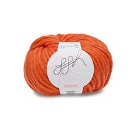 ggh Husky | Schurwolle Mischung | 50g Wolle zum Stricken oder Häkeln | Dicke Wolle | Farbe 055 - Korallorange