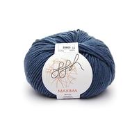 ggh Maxima - 100% Merinowolle extrafein und superwash - Lauflänge 110m auf 50g - Nadelstärke 4-5 - Wolle zum Stricken oder Häkeln - Farbe 071 - Ozeanblau