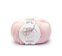 ggh Maxima - 100% Merinowolle extrafein und superwash - Lauflänge 110m auf 50g - Nadelstärke 4-5 - Wolle zum Stricken oder Häkeln - Farbe 015 - Apricot