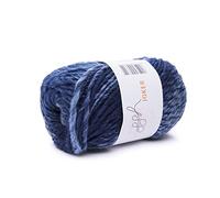 GGH Strick- und Häkelwolle Joker aus 53% Schurwolle, 47% Polyacryl in der Farbe 022 Marine-Jeans-Blau meliert, GGH-237.022