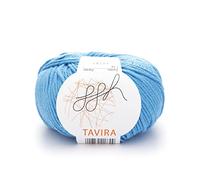 ggh Tavira - 100% Baumwolle - Lauflänge 80m auf 50g - Nadelstärke 4-5 - Wolle zum Stricken oder Häkeln geeignet - Farbe 015 - Aqua