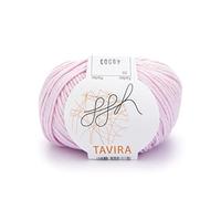 ggh Tavira - 100% Baumwolle - Lauflänge 80m auf 50g - Nadelstärke 4-5 - Wolle zum Stricken oder Häkeln geeignet - Farbe 030 - Hellrosa