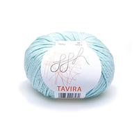 ggh Tavira - 100% Baumwolle - Lauflänge 80m auf 50g - Nadelstärke 4-5 - Wolle zum Stricken oder Häkeln geeignet - Farbe 045 - Mint