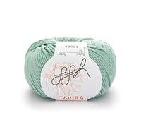 ggh Tavira - 100% Baumwolle - Lauflänge 80m auf 50g - Nadelstärke 4-5 - Wolle zum Stricken oder Häkeln geeignet - Farbe 034 - Blassgrün