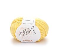 ggh Tavira - 100% Baumwolle - Lauflänge 80m auf 50g - Nadelstärke 4-5 - Wolle zum Stricken oder Häkeln geeignet - Farbe 009 - Zitronenbonbon