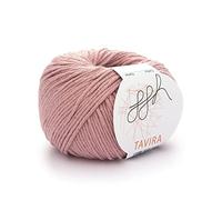 ggh Tavira - 100% Baumwolle - Lauflänge 80m auf 50g - Nadelstärke 4-5 - Wolle zum Stricken oder Häkeln geeignet - Farbe 040 - Rosenholz