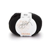 ggh Tavira - 100% Baumwolle - Lauflänge 80m auf 50g - Nadelstärke 4-5 - Wolle zum Stricken oder Häkeln geeignet - Farbe 012 - Schwarz