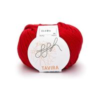 ggh Tavira - 100% Baumwolle - Lauflänge 80m auf 50g - Nadelstärke 4-5 - Wolle zum Stricken oder Häkeln geeignet - Farbe 006 - Rot