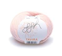ggh Tavira - 100% Baumwolle - Lauflänge 80m auf 50g - Nadelstärke 4-5 - Wolle zum Stricken oder Häkeln geeignet - Farbe 046 - Puder-Rosa