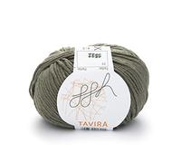 ggh Tavira - 100% Baumwolle - Lauflänge 80m auf 50g - Nadelstärke 4-5 - Wolle zum Stricken oder Häkeln geeignet - Farbe 023 - Khaki