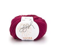 ggh Tavira - 100% Baumwolle - Lauflänge 80m auf 50g - Nadelstärke 4-5 - Wolle zum Stricken oder Häkeln geeignet - Farbe 028 - Scharlachrot